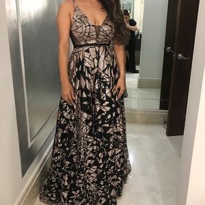 Black/ gold evening gown